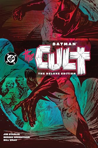 Batman: The Cult Deluxe Edition cover with a red and blue abstract design.