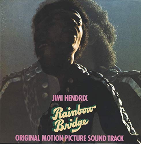 Jimi Hendrix album cover, “Rainbow Bridge,” featuring a portrait and title.