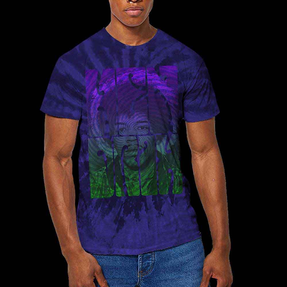 XX-Large tie-dye t-shirt with swirling, colorful "Jimi Hendrix" text design.