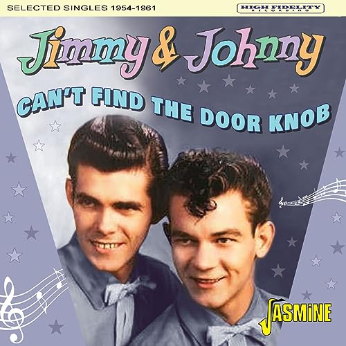 CD cover for Jimmy & Johnny’s “Can’t Find The Door Knob” featuring two men.
