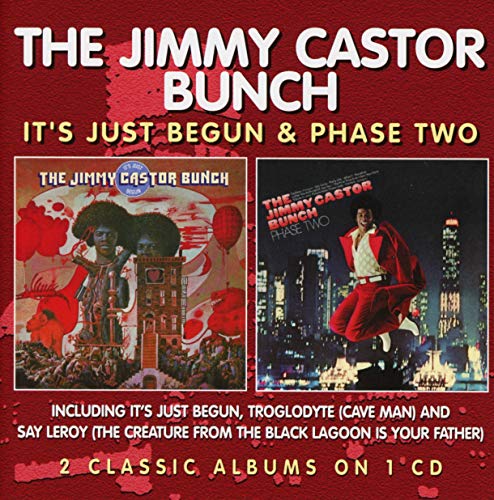 CD cover featuring two Jimmy Castor Bunch album artworks on a red background.