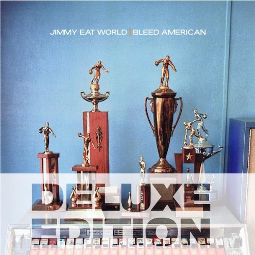 Album cover for Jimmy Eat World’s “Bleed American” featuring trophies.