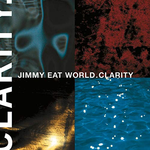 Album cover divided into four quadrants featuring abstract textures, water, and text overlay.