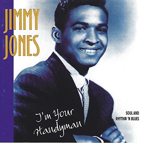 CD cover featuring portrait of Jimmy Jones, with blue and gold text.