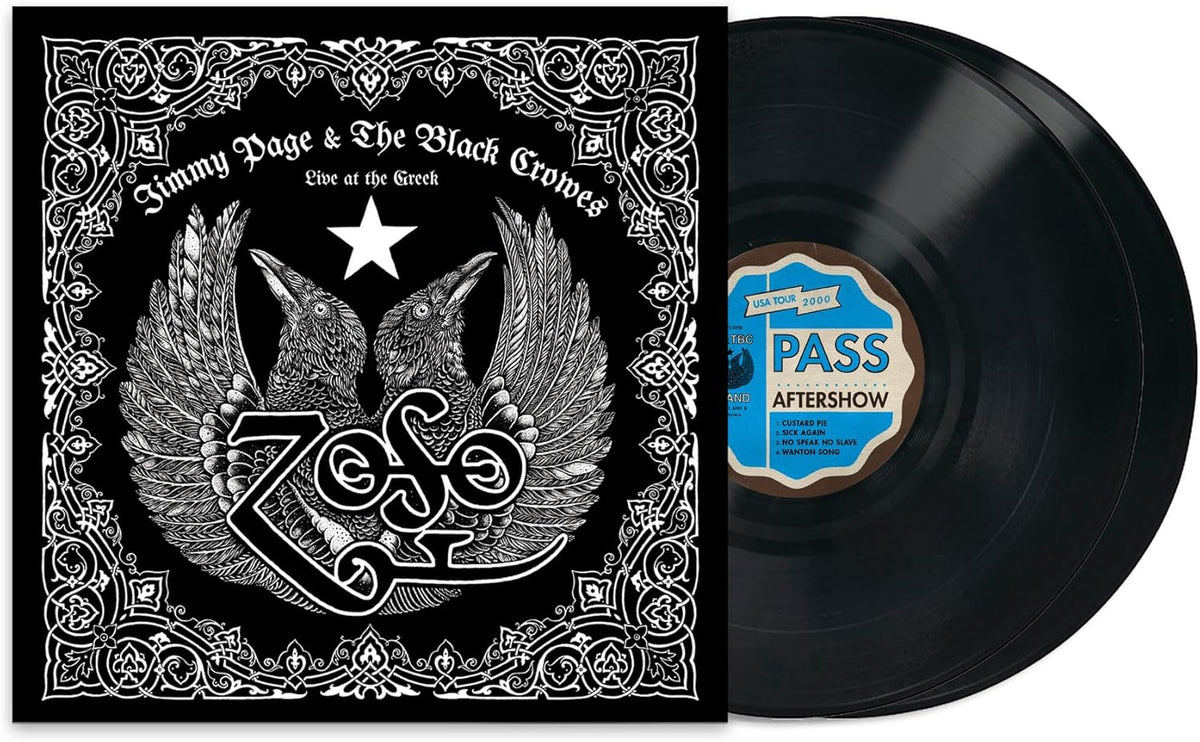 Jimmy Page & The Black Crowes "Live at the Greek" vinyl record.