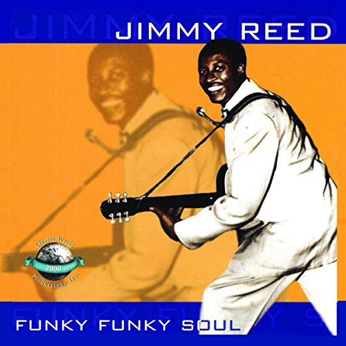 Jimmy Reed album cover featuring a portrait of the musician with his guitar.