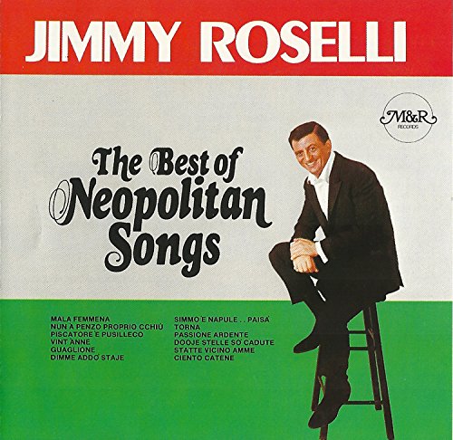Jimmy Roselli album cover: portrait of singer on green background.