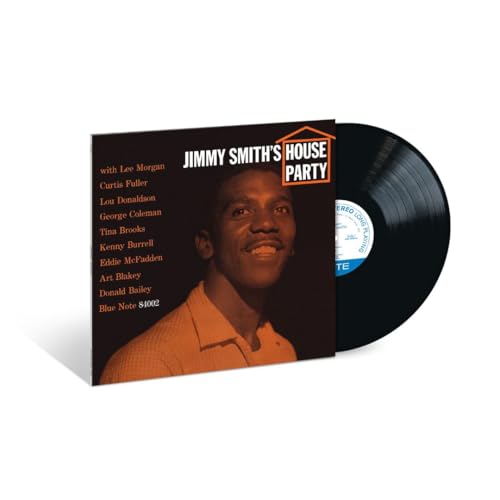 Jimmy Smith's "House Party" vinyl record with portrait of the artist.