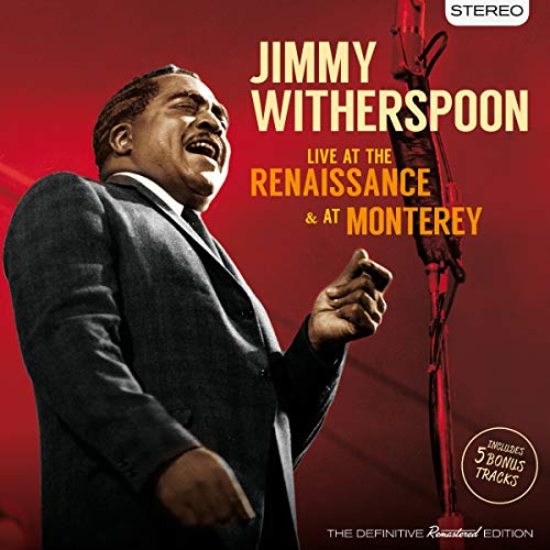 Jimmy Witherspoon album cover, portrait of a singing man in a suit.