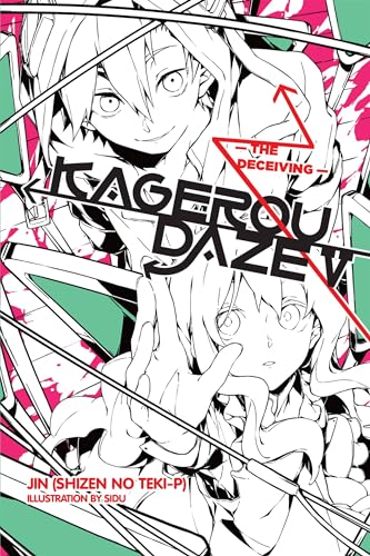 Kagerou Daze light novel cover with a white-haired character and abstract lines.