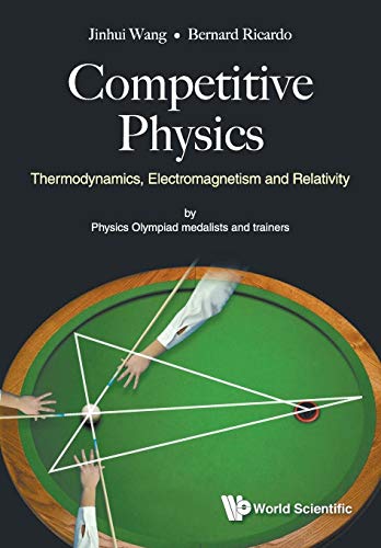 Physics textbook cover with billiards table image, titled "Competitive Physics".