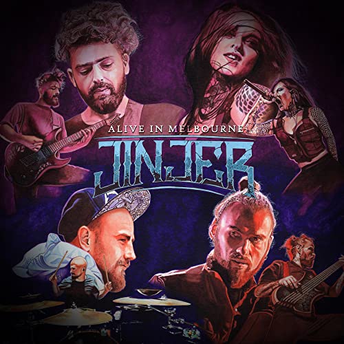 Jinjer band members portrait, album cover for “Alive in Melbourne 2020”.