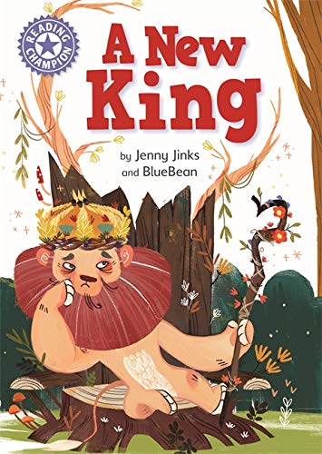 Book cover: a crowned lion rests amongst trees and mushrooms.