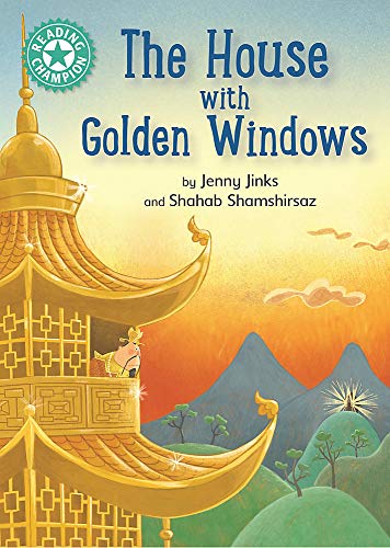 Book cover: golden Asian-style house with mountains in the background.