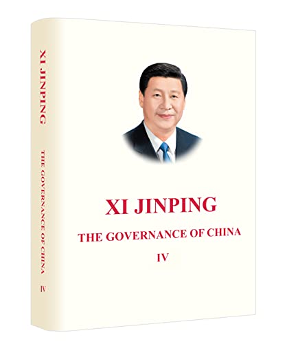 Book cover titled Xi Jinping: The Governance of China IV featuring his portrait.