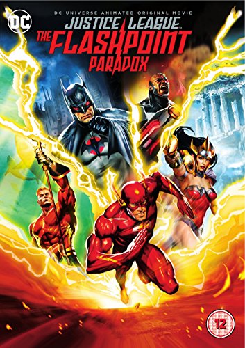 DVD cover for “The Flashpoint Paradox” featuring Justice League heroes.