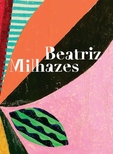 Abstract colorful geometric patterns with the text Beatriz Milhazes in white serif font.