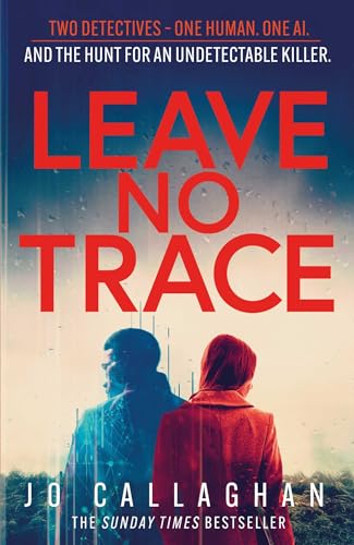 Book cover showing two figures standing against a rainy, digital-themed background with red text.