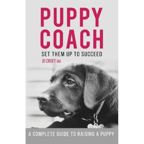 Book cover featuring “Puppy Coach” title and a brown Labrador puppy portrait.