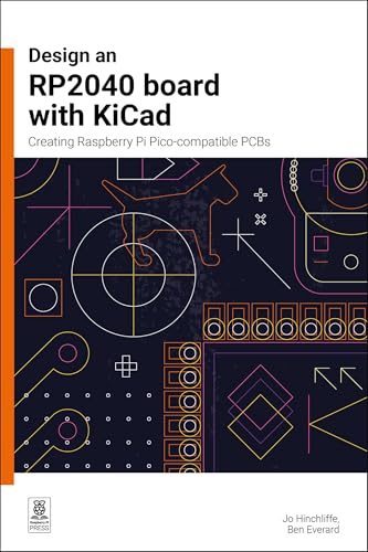 Book cover with circuit board graphics and title “Design an RP2040 board with KiCad”.