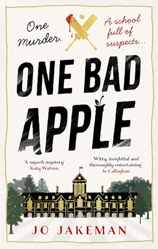 Book cover: "One Bad Apple" with a school building and crossed baseball bats.