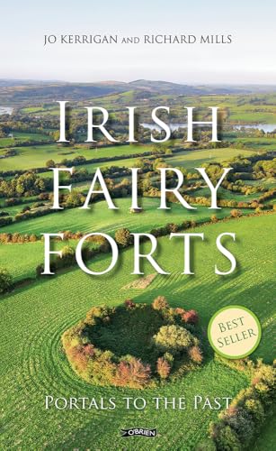 Book cover featuring a circular tree-covered fairy fort in a green Irish landscape.
