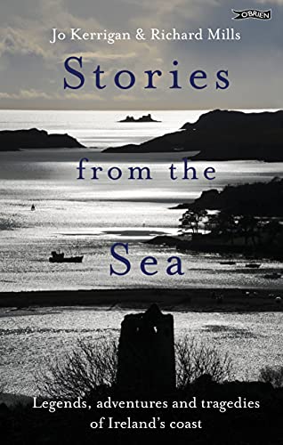 Book cover featuring a silhouette of a coastal landscape with a stone tower.