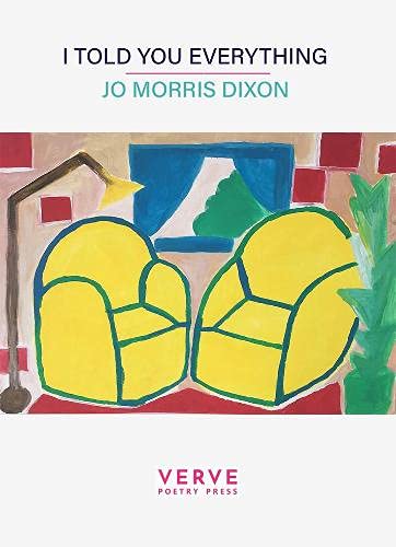 Book cover: brightly colored painting of chairs and a lamp.