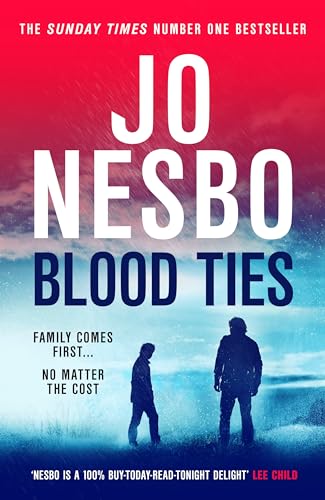 Book cover for “Blood Ties” by Jo Nesbø, featuring two figures.