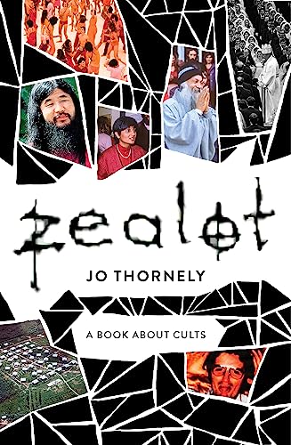Book cover for "Zealot" with fragmented images of people and cults.