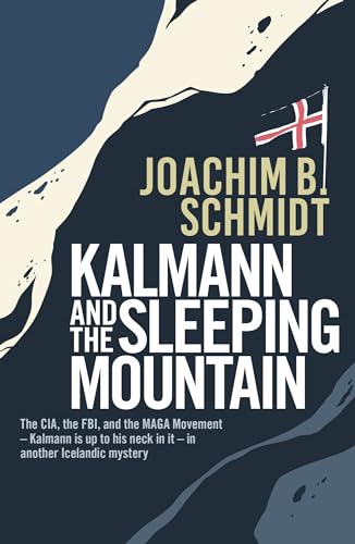 Book cover: “Kalmann and the Sleeping Mountain” with Icelandic flag.