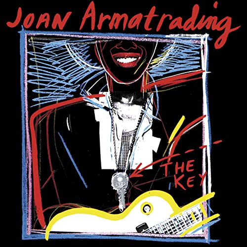 Album cover for Joan Armatrading’s “Key” featuring abstract art and a key.