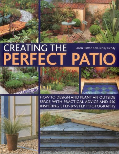 Book cover: "Creating the Perfect Patio" with garden images.