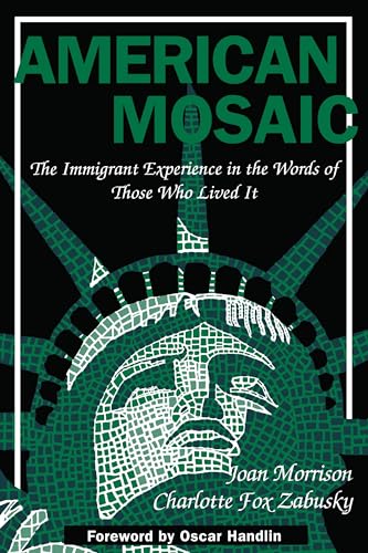 Book cover: "American Mosaic" featuring Statue of Liberty imagery.