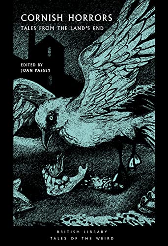 Book cover illustration of a large bird over a human jawbone in cyan ink.