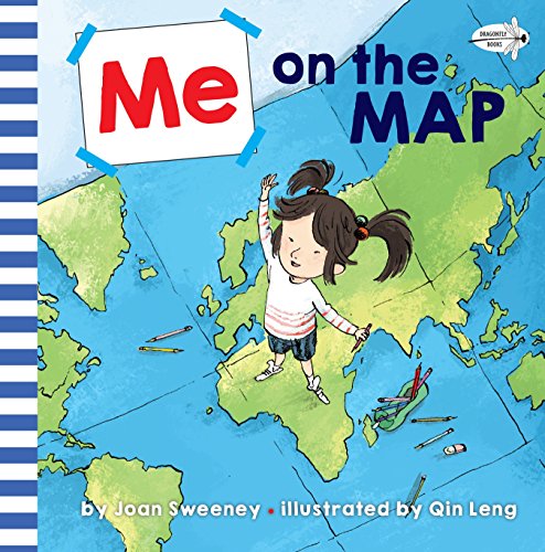 Book cover: "Me on the Map" with a girl pointing at a world map.