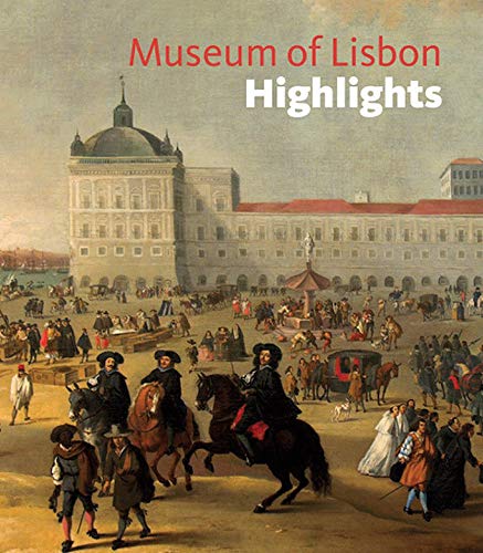 Book cover depicting a historical Lisbon street scene with figures on horseback.
