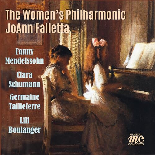 CD cover featuring a painting of two women with sheet music.