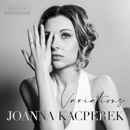Black and white portrait of Joanna Kacperak, album cover for “Variations.”