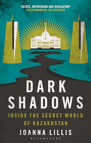 Book cover with a white building, gold mountains, and dark text.