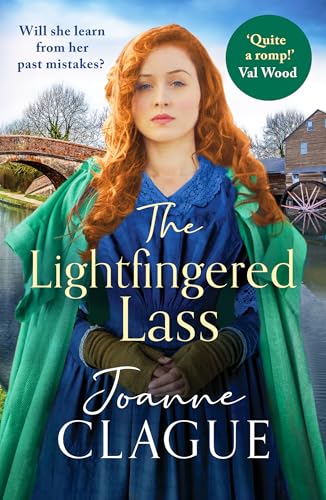 Book cover: red-haired woman in blue dress, Victorian setting.