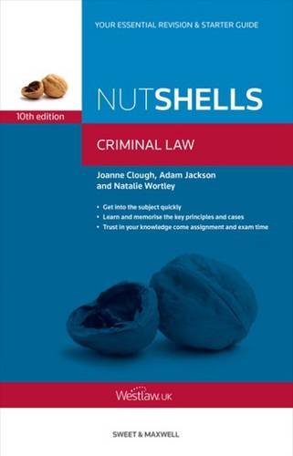 Front cover of the Nutshells Criminal Law 10th edition textbook featuring two walnuts.