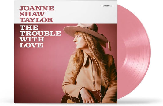 Joanne Shaw Taylor album cover and pink vinyl record shown.