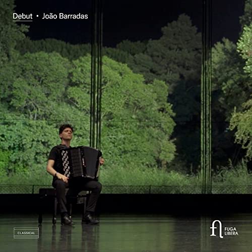 CD cover: man with accordion seated before a lush, green landscape.