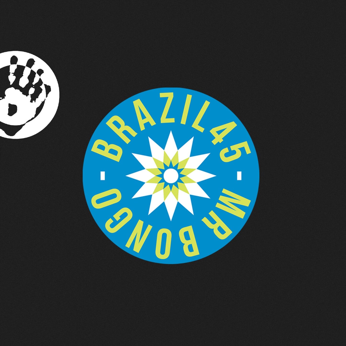 Vinyl record cover with a stylized Brazil 45 logo and hand graphic.
