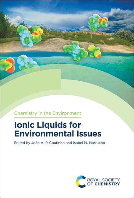 Book cover: “Ionic Liquids for Environmental Issues”, Volume 11, with molecular graphics.