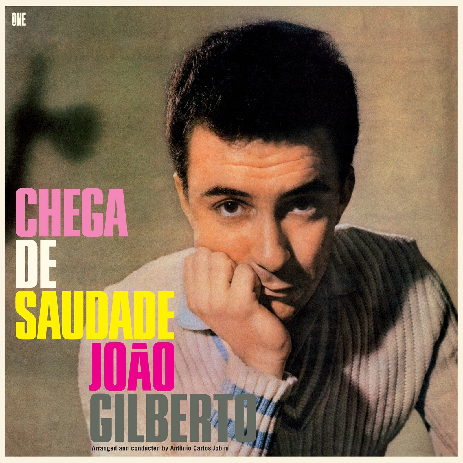 Album cover featuring a portrait of Joao Gilberto with text overlay.