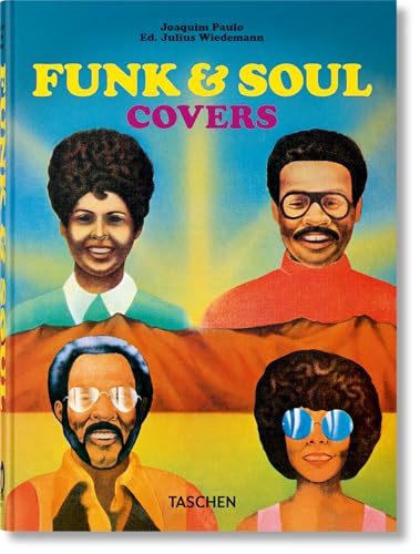 Book cover titled Funk & Soul Covers featuring illustrations of four people with retro hairstyles.