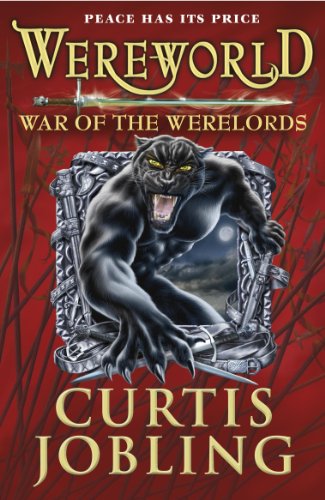 Book cover: black panther bursting from ornate silver frame, red background.