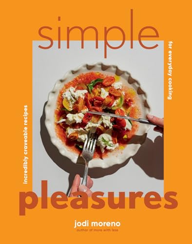 Cookbook cover with a tomato pie and bold orange and white text.